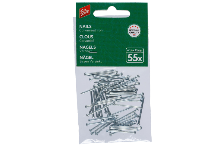 Galvanized nails for perimeter seals