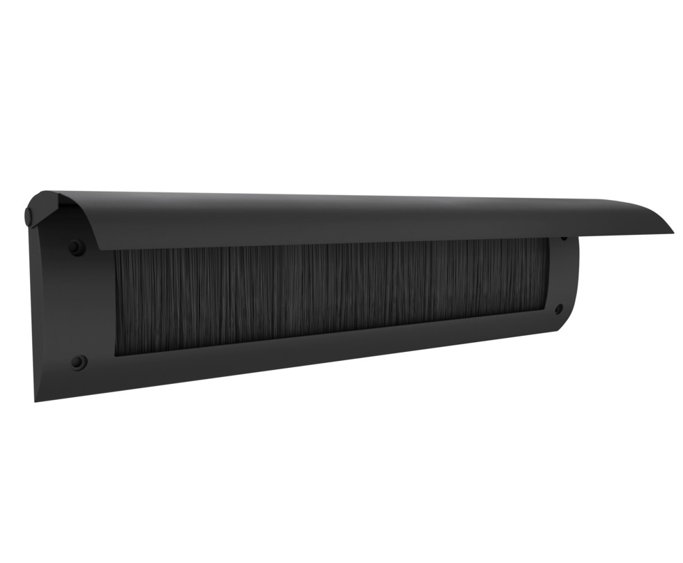 Letterbox seal aluminium - black