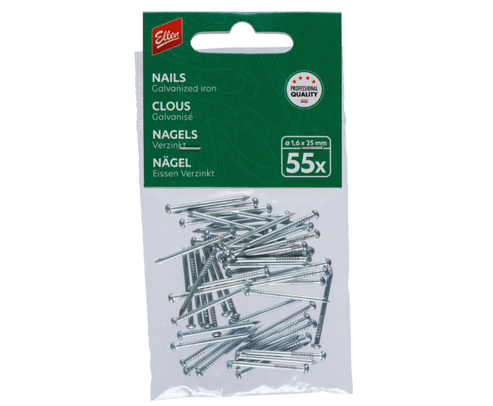 Nails for perimeter seals galvanized 1,6x25mm