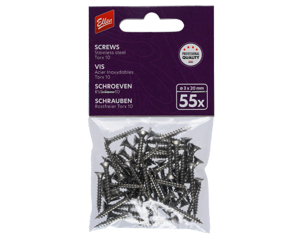 Stainless steel Torx screws 3x20mm